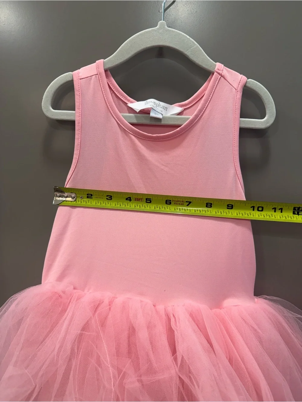 loveplum Pink Tulle Tank Dress for Kids - Picture 6 of 7